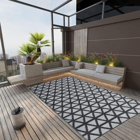 Tapis dextérieur ARAKIL Noir 140x200 cm PP