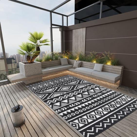 Tapis dextérieur ARAKIL Noir 140x200 cm PP