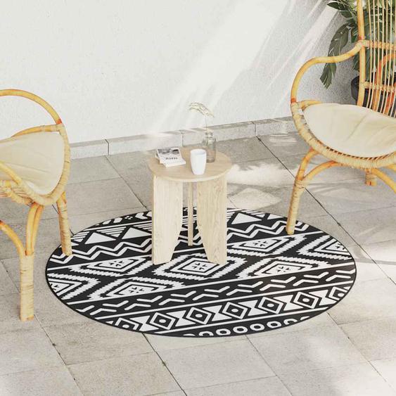 Tapis dextérieur ARAKIL noir Ø120 cm PP