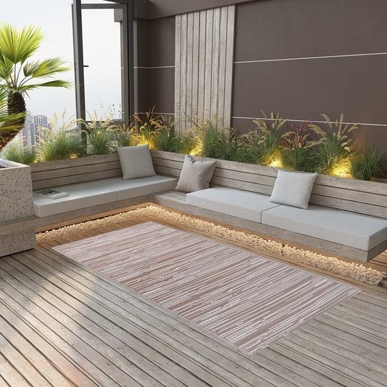 Tapis dextérieur ARAKIL Taupe 140x200 cm PP