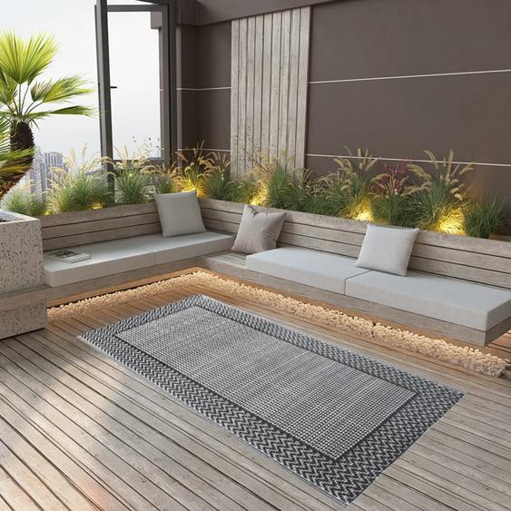 Tapis dextérieur Gris 80x150 cm PP