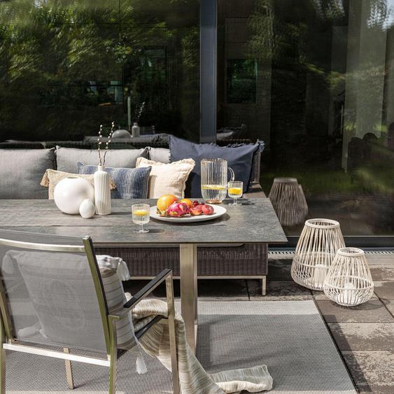 Tapis dextérieur Metro Gris clair 240x340 cm - Tapis outdoor pour balcon, terrasse et jardin