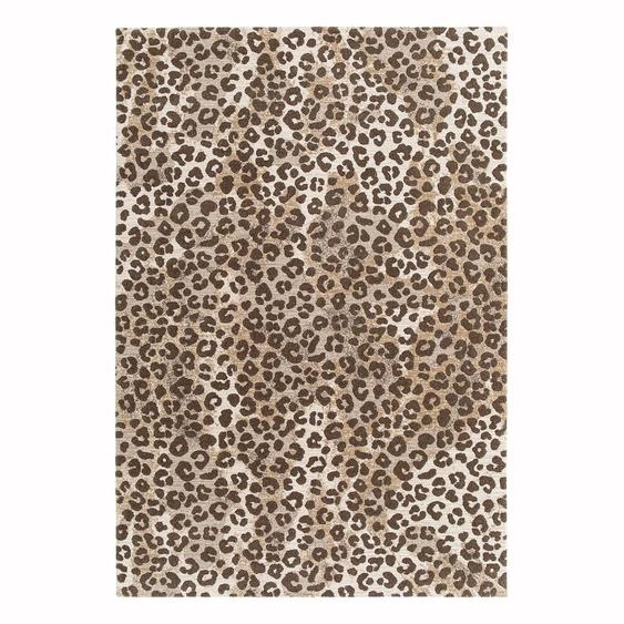 Tapis Doux Au Design Léopard Karoo Beige Sable
