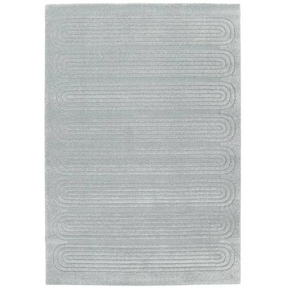 Tapis Doux Motifs En Relief Sinea Bleu Glacier