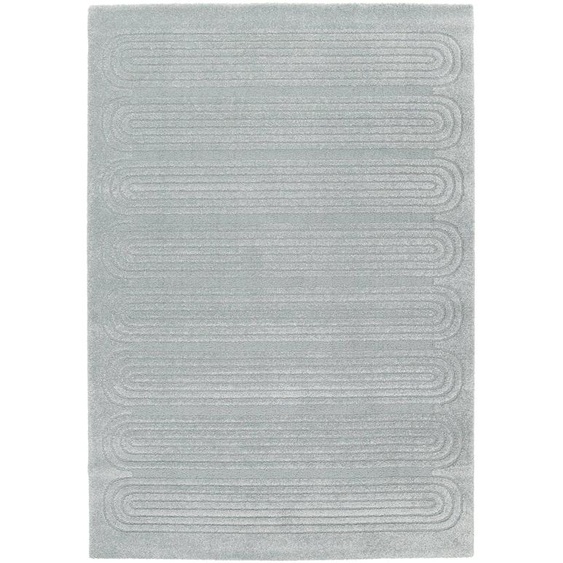 Tapis Doux Motifs En Relief Sinea Bleu Naturel
