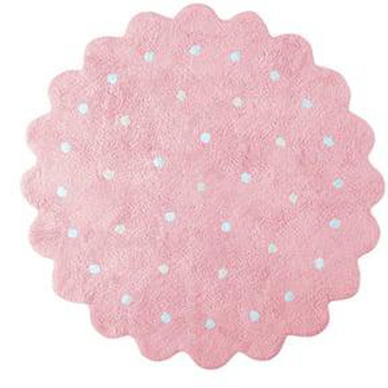 Tapis en biscuit de coton lavable blanc Biscuit