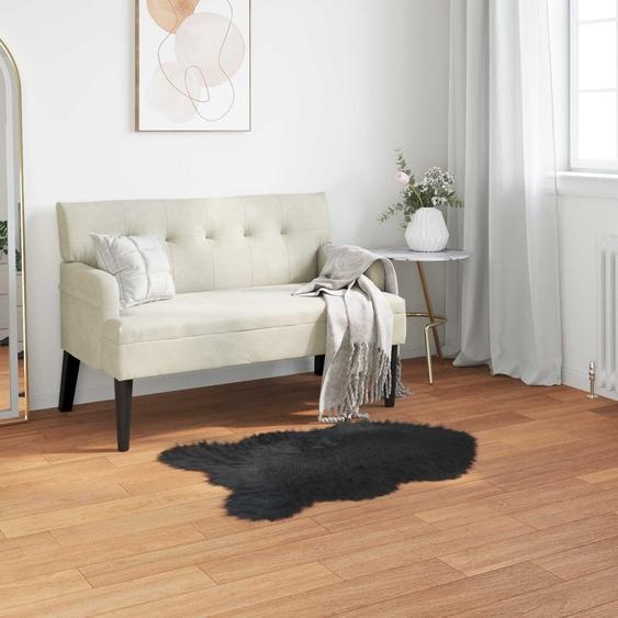 Tapis en fausse Tafalla Noir 50 x 80 cm Polyester