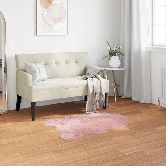 Tapis en fausse Tafalla Rose 60 x 90 cm Polyester