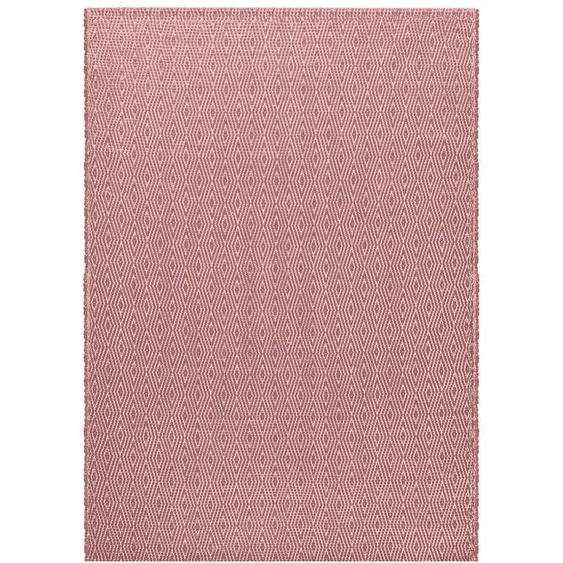 Tapis En Fibres Recyclées Tissé À La Main Pessoa Rose
