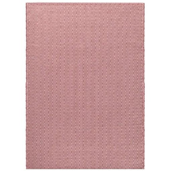 Tapis En Fibres Recyclées Tissé À La Main Pessoa Rose Poudrée