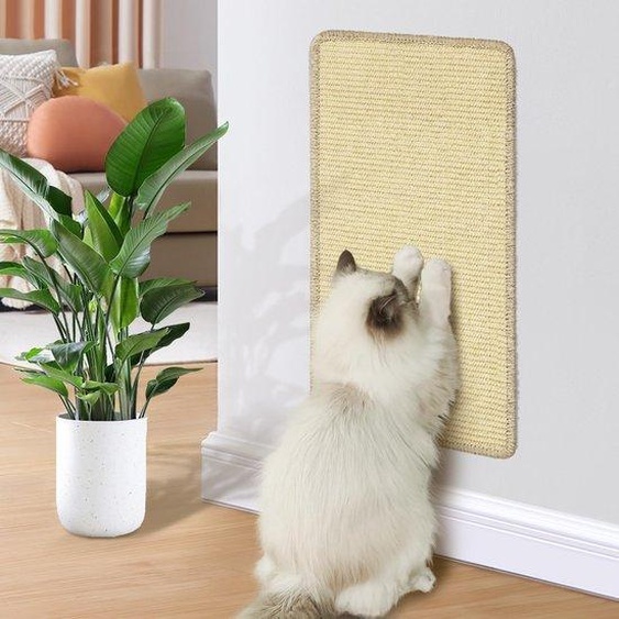 Tapis en sisal Krabmat 30 x 60 cm, en carton, pour chats, protection contre les griffures sur les murs, les canapés et les lits, pièce unique