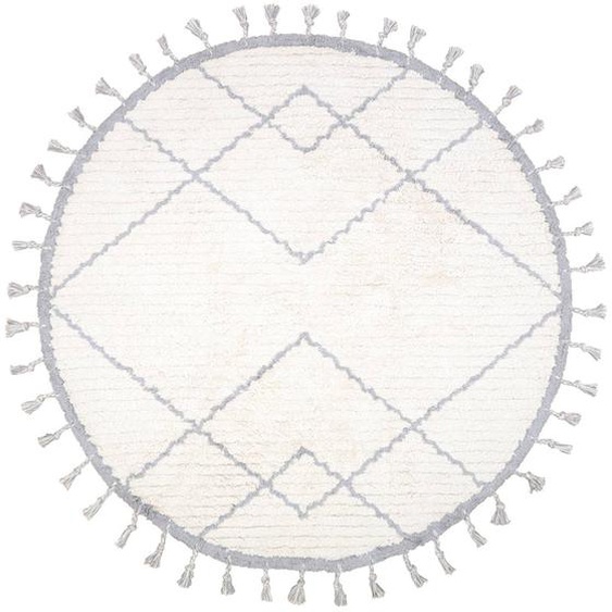 Tapis Enfant Coton Rond Côme Gris