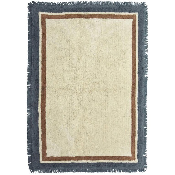 Tapis Enfant En Coton Oscar Bleu