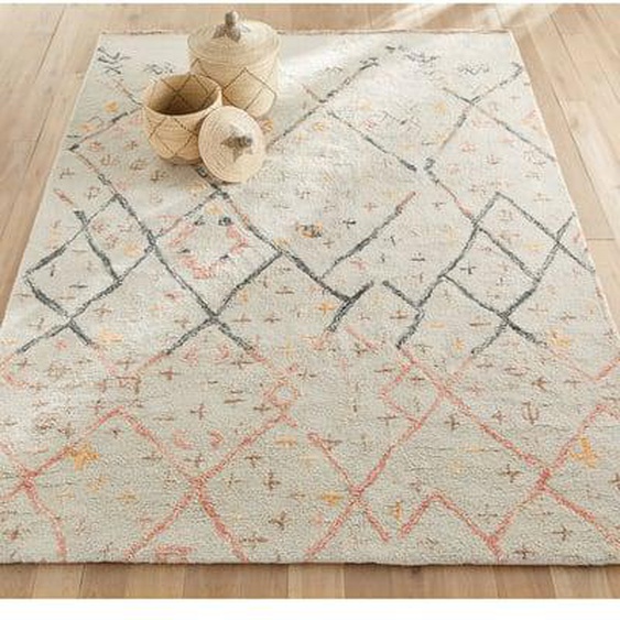 Tapis épais 100% laine format XL tufté main Ashwin