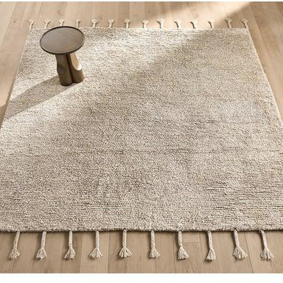 Tapis épais carré 100% laine, noué main, Neroli