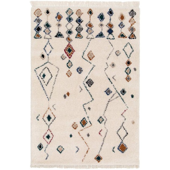 Tapis Ethnique À Franges Inspiration Bédouine Mogador Multicolore