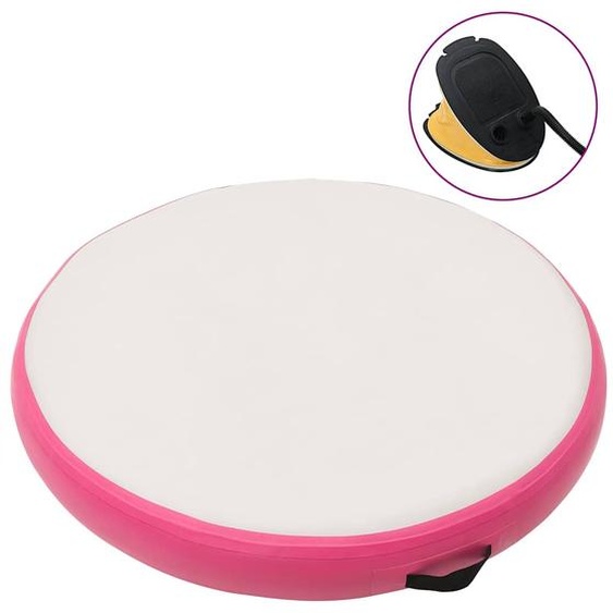 Tapis gonflable de gymnastique avec pompe 100x100x20cm PVC Rose