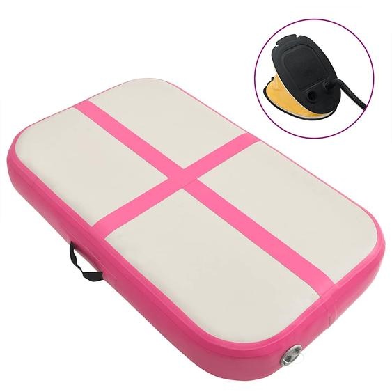Tapis gonflable de gymnastique avec pompe 60x100x20 cm PVC Rose