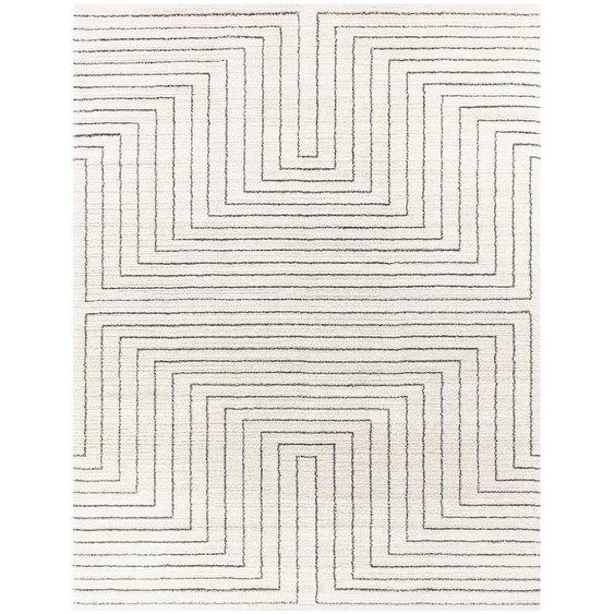 Tapis Graphique Style Scandinave Doux Et Moelleux Minos Beige