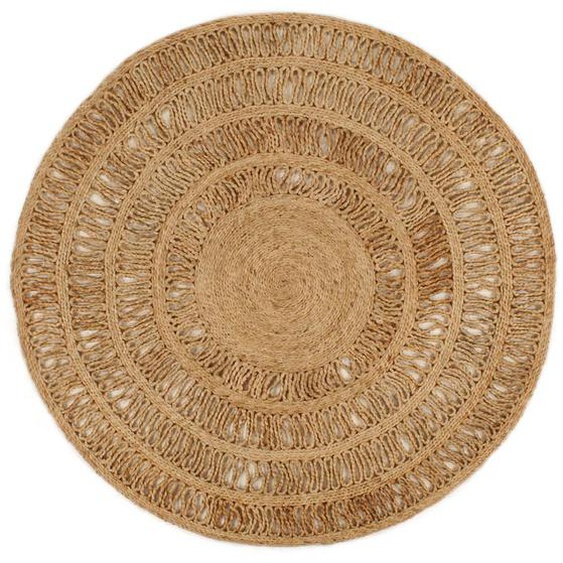 Tapis Jute tressé à la main 120 cm Rond