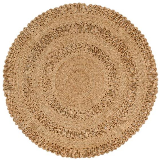 Tapis Jute tressé à la main 120 cm Rond