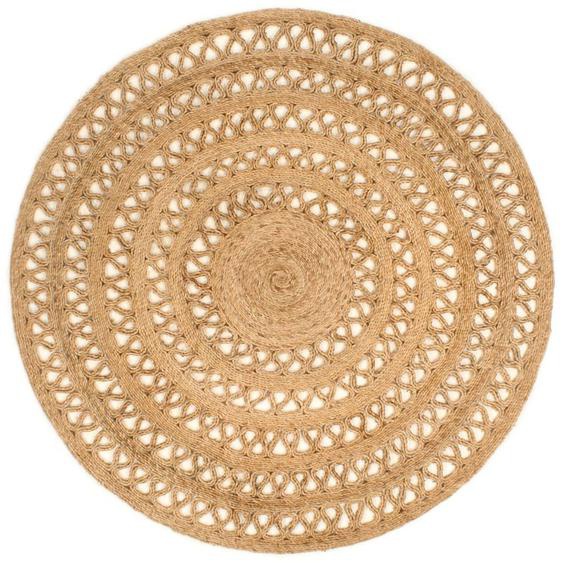 Tapis Jute tressé à la main 150 cm Rond