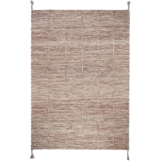Tapis Laine Contemporain Lhena Brun