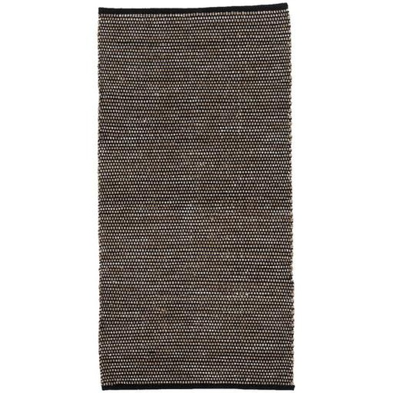 Tapis laine et coton 120 x 180 cm noir/beige