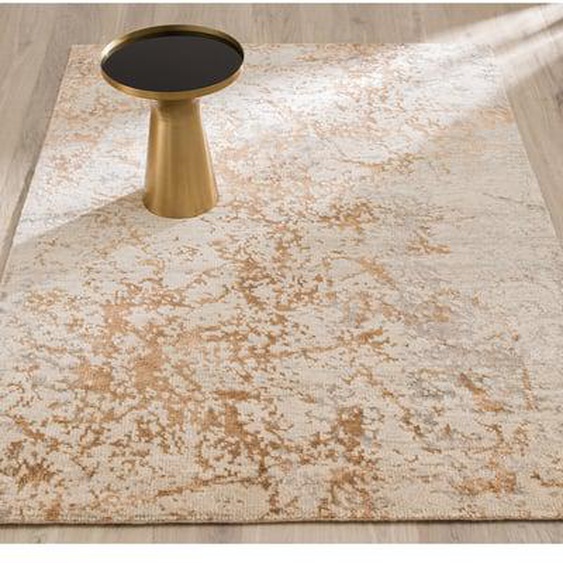Tapis laine et Tencel, noué main, Cryosol