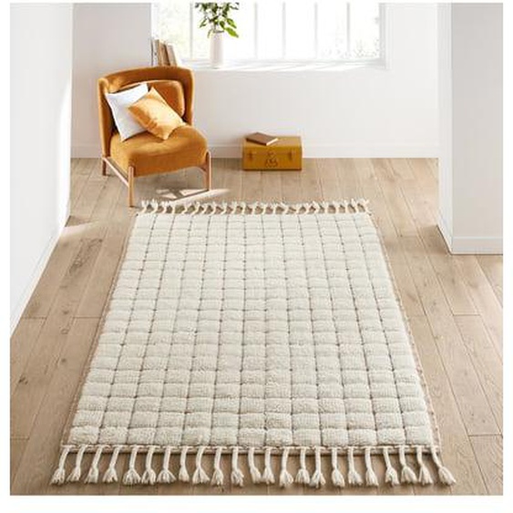 Tapis laine motifs damiers, Ladama