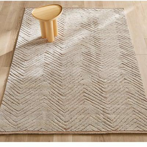 Tapis laine noué main chevrons, Nykare