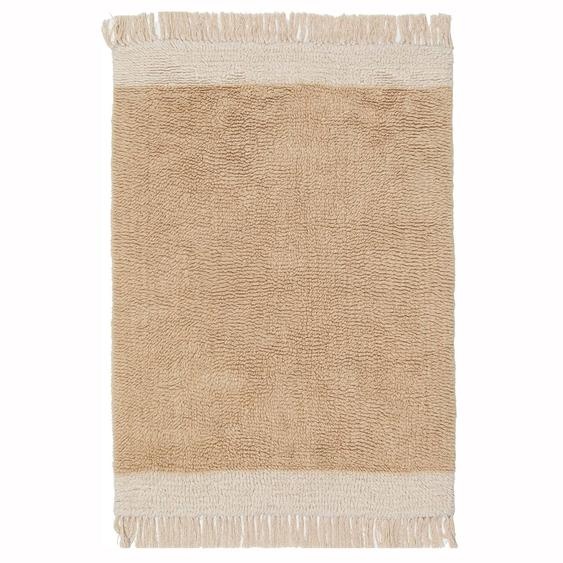 Tapis Naturel En Laine Et Coton Suzanne Beige Sable