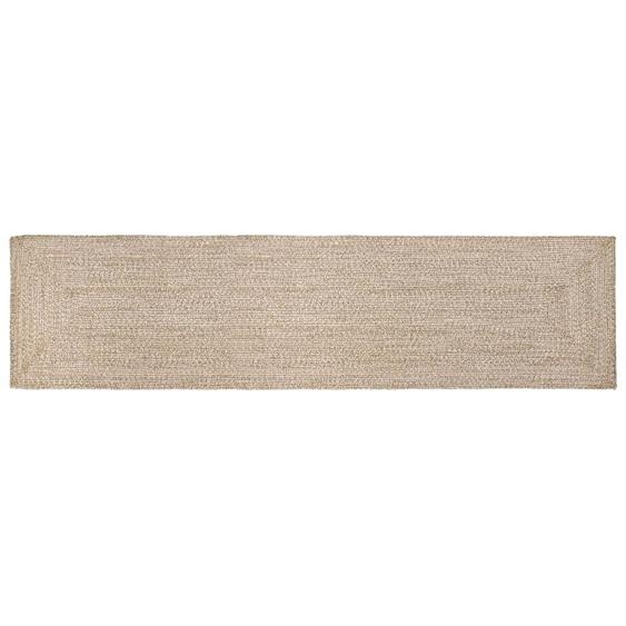 Tapis de surface Rectangulaire Naturel et Blanc 60 x 400 cm