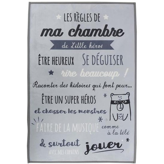 Tapis pour enfant KEHL règles de chambre gris