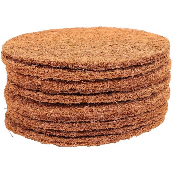 tapis pour nids doiseaux en 10 parties, respirant, ajustable, remplacement de la fibre de coco naturelle pour de nombreuses tailles de nids