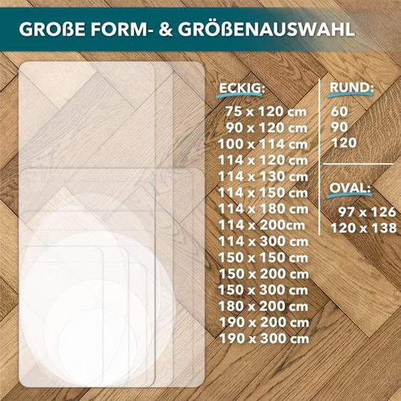 Tapis protège-sol Pour sols durs Polycarbonate Transparent et fomes 100 x 114 cm