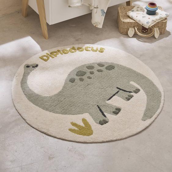 Tapis rond Dinosaure Minisaurus vert