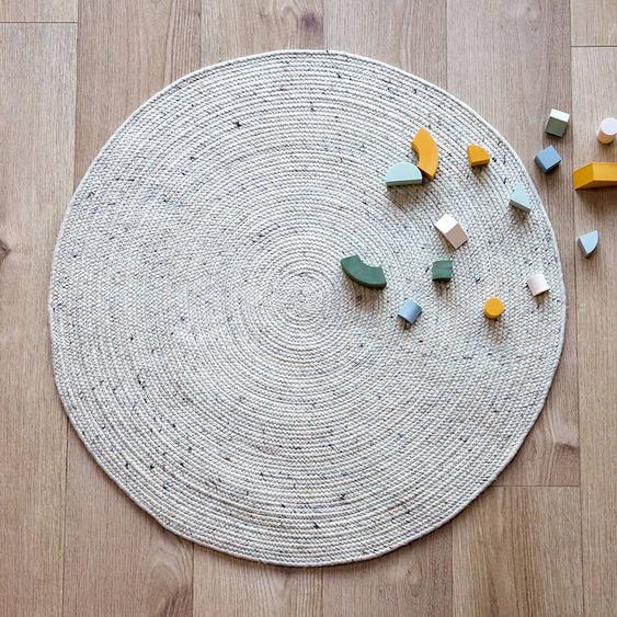 Tapis Rond Laine Feutrée Neethu Naturel