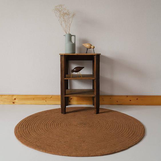 Tapis Rond Laine Feutrée Neethu Toffee
