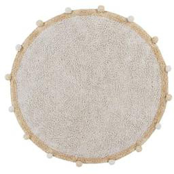 Tapis rond lavable en coton Bubbly