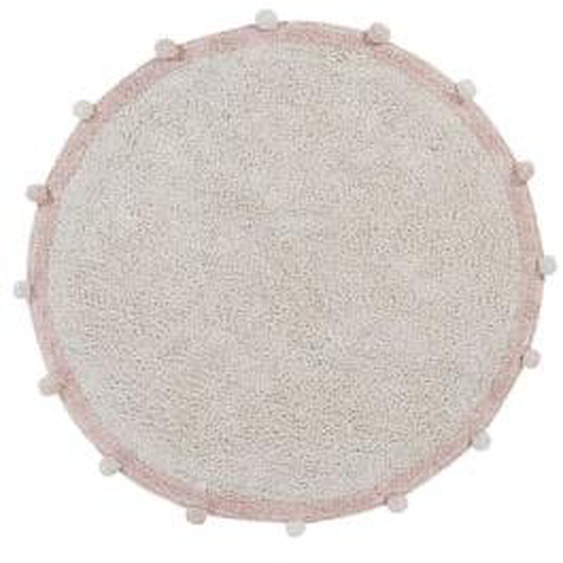 Tapis rond lavable en coton Bubbly