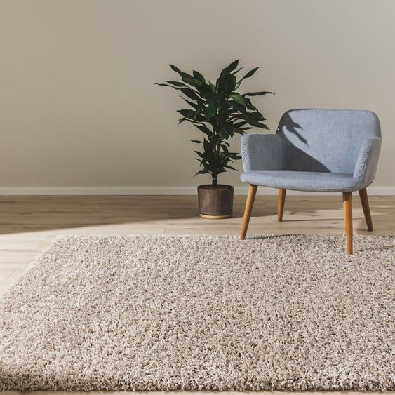 Tapis shaggy à poils longs Soho Beige 80x150 cm - Tapis doux pour salon