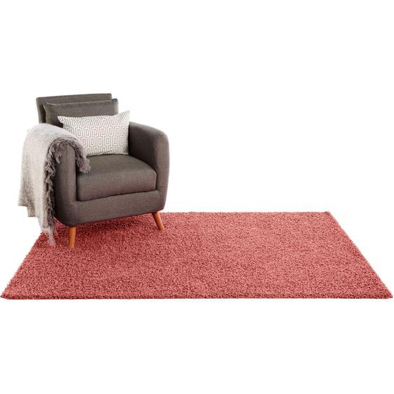 Tapis shaggy à poils longs Swirls Rose 120x170 cm - Tapis doux pour salon