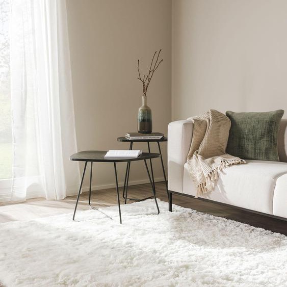 Tapis shaggy à poils longs Whisper Blanc 140x200 cm - Tapis doux pour salon