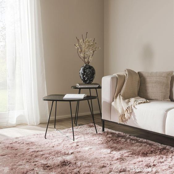 Tapis shaggy à poils longs Whisper Rose 160x230 cm - Tapis doux pour salon