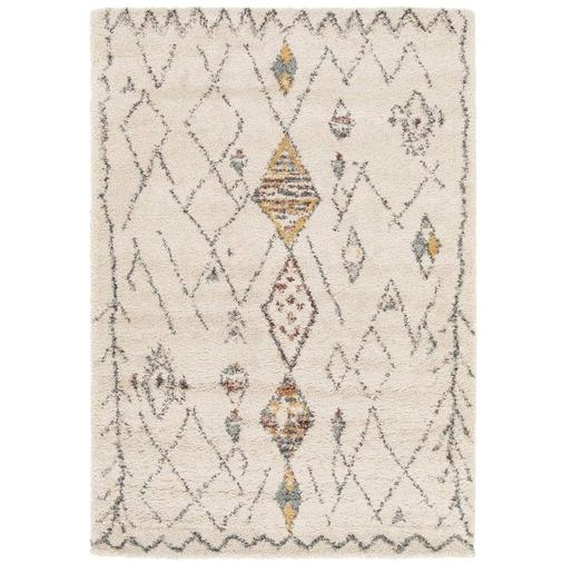 Tapis Shaggy Épais Et Confortable Tizi Beige Sable