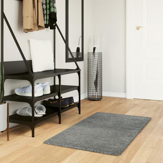 Tapis shaggy PAMPLONA poils longs moderne vert 60x110 cm