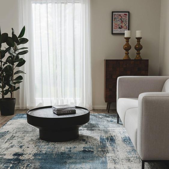 Tapis Vintage Mara Bleu 200x300 cm - Tapis poil ras / effet usé