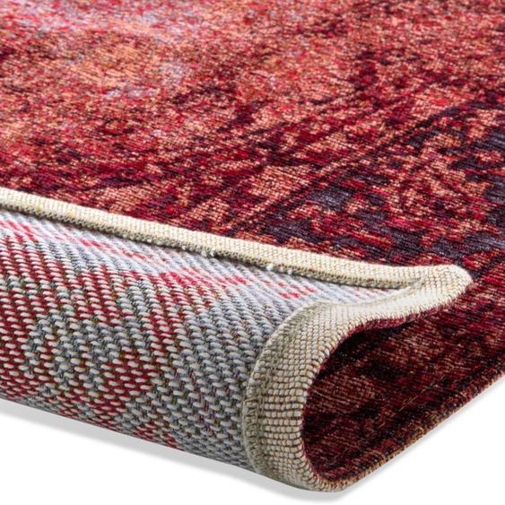 Tapis Vintage tissé à plat Tosca Rouge 195x285 cm - Tapis poil ras / effet usé