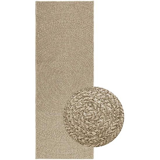 Tapis ZIZUR beige 80x200 cm aspect de jute intérieur extérieur